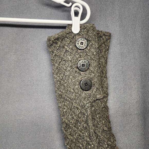 UGG Australia Boots Womens Size 7 Gray Lattice Cardy Sweater Knit Tall 3066 - Picture 5 of 12